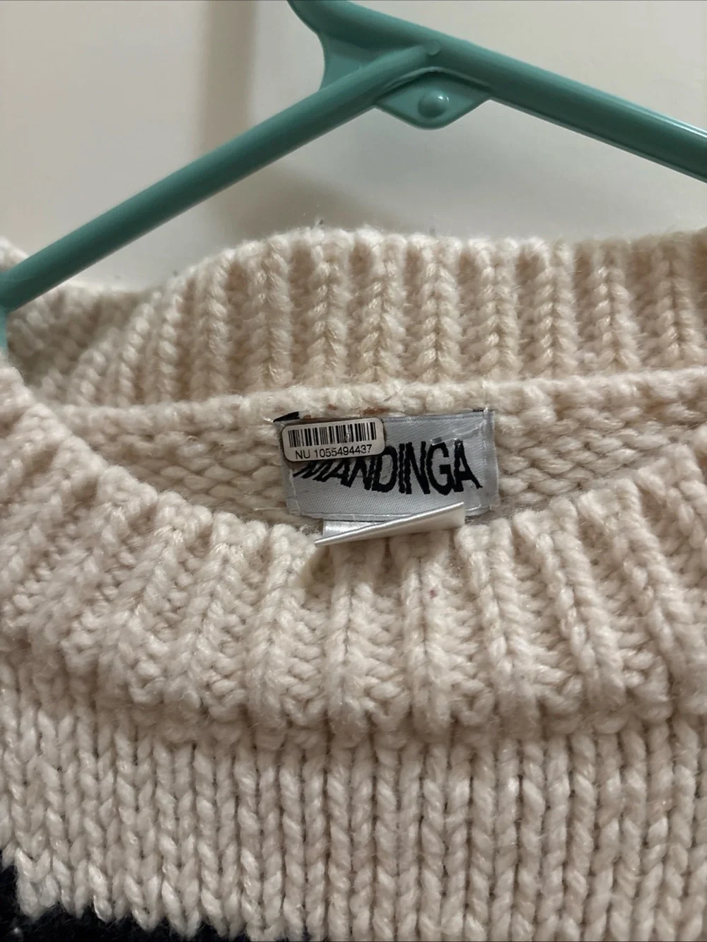 Free People Mandinga Abacus Wave Cropped Wool Blend Sweater Size Medium